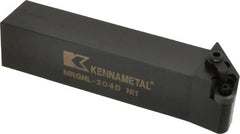 Kennametal - MRGN, Left Hand Cut, 15° Lead Angle, 1-1/4" Shank Height x 1-1/4" Shank Width, Negative Rake Indexable Turning Toolholder - 6" OAL, RN..43 Insert Compatibility, Series Kenloc - Exact Tooling