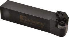 Kennametal - MRGN, Left Hand Cut, 15° Lead Angle, 1-1/4" Shank Height x 1-1/4" Shank Width, Negative Rake Indexable Turning Toolholder - 6" OAL, RN..64 Insert Compatibility, Series Kenloc - Exact Tooling