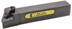 Kennametal - MTJN, Right Hand Cut, 3° Lead Angle, 1-1/4" Shank Height x 1-1/4" Shank Width, Negative Rake Indexable Turning Toolholder - 6" OAL, TN..43. Insert Compatibility, Series Kenloc - Exact Tooling