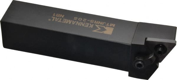 Kennametal - MTJN, Right Hand Cut, 3° Lead Angle, 1-1/4" Shank Height x 1-1/4" Shank Width, Negative Rake Indexable Turning Toolholder - 6" OAL, TN..54. Insert Compatibility, Series Kenloc - Exact Tooling