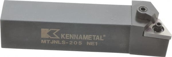 Kennametal - MTJN, Left Hand Cut, 3° Lead Angle, 1-1/4" Shank Height x 1-1/4" Shank Width, Negative Rake Indexable Turning Toolholder - 6" OAL, TN..54. Insert Compatibility, Series Kenloc - Exact Tooling