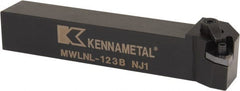 Kennametal - MWLN, Left Hand Cut, 5° Lead Angle, 3/4" Shank Height x 3/4" Shank Width, Negative Rake Indexable Turning Toolholder - 4-1/2" OAL, WN..33. Insert Compatibility, Series Kenloc - Exact Tooling