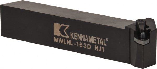 Kennametal - MWLN, Left Hand Cut, 5° Lead Angle, 1" Shank Height x 1" Shank Width, Negative Rake Indexable Turning Toolholder - 6" OAL, WN..33. Insert Compatibility, Series Kenloc - Exact Tooling