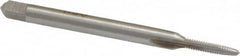 Interstate - #2-56 UNC 2B 3 Flute Bright Finish High Speed Steel Straight Flute Standard Hand Tap - Taper, Right Hand Thread, 1-3/4" OAL, 7/16" Thread Length, H2 Limit, Oversize - Exact Tooling