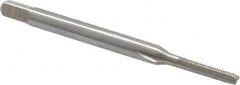 Interstate - #2-64 UNF 2B 3 Flute Bright Finish High Speed Steel Straight Flute Standard Hand Tap - Bottoming, Right Hand Thread, 1-3/4" OAL, 7/16" Thread Length, H2 Limit, Oversize - Exact Tooling