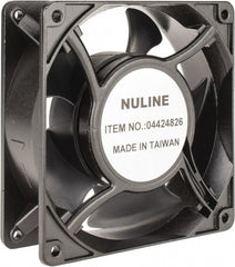 Value Collection - 115 Volts, AC, 105 CFM, Square Tube Axial Fan - 0.25 Amp Rating, 2,600 to 3,100 RPM, 4.7" High x 4.7" Wide x 1-1/2" Deep - Exact Tooling