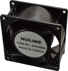 Value Collection - 115 Volts, AC, 30 CFM, Square Tube Axial Fan - 0.11 Amp Rating, 2,680 to 3,150 RPM, 3.15" High x 3.15" Wide x 1-1/2" Deep - Exact Tooling