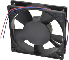 Value Collection - 12 Volts, DC, 88.3 CFM, Square Tube Axial Fan - 0.33 Amp Rating, 2,700 to 3,000 RPM, 4.72" High x 4.72" Wide x 1" Deep - Exact Tooling