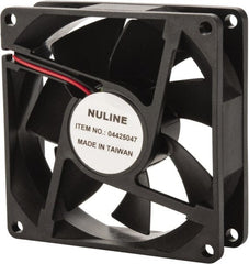 Value Collection - 24 Volts, DC, 37.5 CFM, Square Tube Axial Fan - 0.13 Amp Rating, 2,700 to 3,000 RPM, 3.15" High x 3.15" Wide x 1" Deep - Exact Tooling