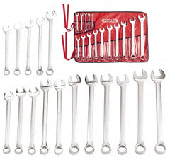 Proto - 31 Piece, 5/16" to 2-1/2", 12 Point Combination Wrench Set - Inch Measurement Standard, Satin Finish, Comes in Nylon Roll - Exact Tooling