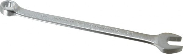 Proto - 1/2" 12 Point Offset Combination Wrench - 15° Offset Angle, 8" OAL, Steel, Satin Finish - Exact Tooling