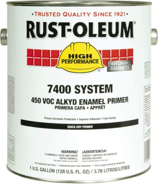 Rust-Oleum - 5 Gal Red Alkyd Primer - 290 to 585 Sq Ft Coverage, 450 gL Content, Direct to Metal, Interior/Exterior - Exact Tooling