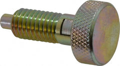 Gibraltar - 1/2-13, 0.65" Thread Length, 1/4 to 1/4" Max Plunger Diam, 0.5 Lb Init to 4 Lb Final End Force, Locking Knob Handle Plunger - Knurled Knob, 0.9" Length Under Head/Shoulder, 1/4" Plunger Projection - Exact Tooling