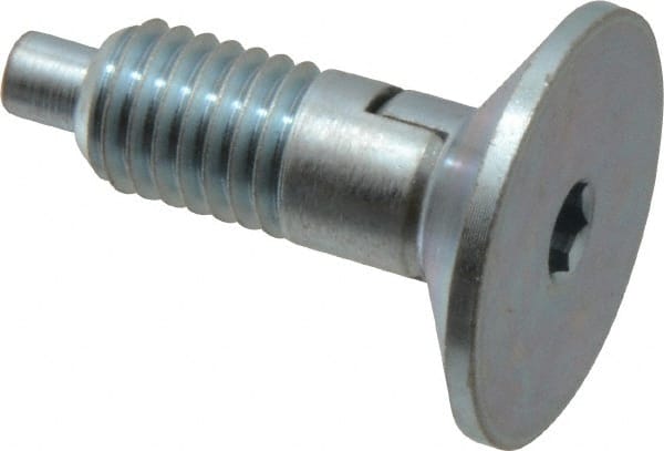 Gibraltar - 1/2-13, 0.65" Thread Length, 1/4" Max Plunger Diam, 1 Lb Init to 10 Lb Final End Force, Locking Knob Handle Plunger - Countersunk Knob, 1/4" Plunger Projection - Exact Tooling