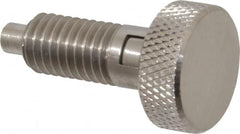 Gibraltar - 1/2-13, 0.65" Thread Length, 1/4 to 1/4" Max Plunger Diam, 0.5 Lb Init to 4 Lb Final End Force, Locking Knob Handle Plunger - Knurled Knob, 0.9" Length Under Head/Shoulder, 1/4" Plunger Projection - Exact Tooling