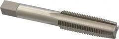 Interstate - 5/8-18 UNF 4 Flute Bright Finish High Speed Steel Straight Flute Standard Hand Tap - Taper, Right Hand Thread, 3-13/16" OAL, 1-13/16" Thread Length, H1 Limit, Oversize - Exact Tooling