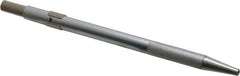 Made in USA - 5-1/2" OAL Retractable Pocket Scriber - Aluminum with Hardened Steel Point - Exact Tooling