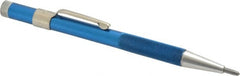 Made in USA - 5-1/2" OAL Nonretractable Pocket Scriber - Aluminum with Diamond Point - Exact Tooling