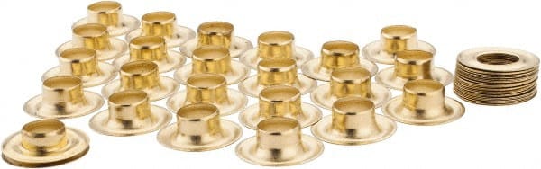 General - 1/2" ID, 1/2" Length Under Flange, Brass Grommet - Uncoated Grommet, Uncoated Washer - Exact Tooling