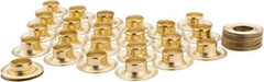 General - 1/2" ID, 1/2" Length Under Flange, Brass Grommet - Uncoated Grommet, Uncoated Washer - Exact Tooling