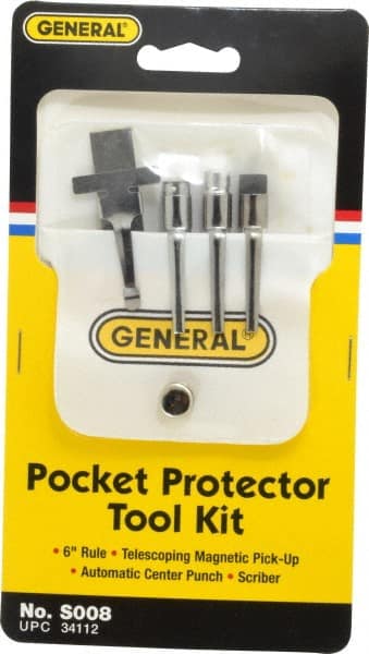 General - 4 Piece Pocket Tool Set - Steel - Exact Tooling