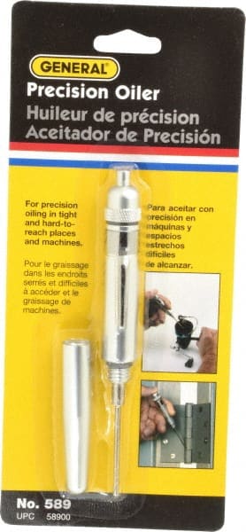 General - Spout, Precision-Needle Oiler - 2-1/4" Long Needle, Aluminum Body - Exact Tooling