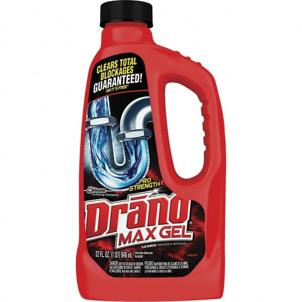 Drano - 32 oz Gel Drain Cleaner - Unscented, Bottle - Exact Tooling