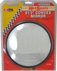 Value Collection - Automotive Full Size Convex Round Mirror with L Bracket - Black, 8-1/2" Mirror Diam - Exact Tooling