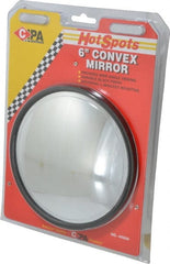Value Collection - Automotive Full Size Convex Round Mirror with L Bracket - Black, 6" Mirror Diam - Exact Tooling
