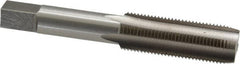 Interstate - 5/8-18 UNF 4 Flute Bright Finish High Speed Steel Straight Flute Standard Hand Tap - Plug, Right Hand Thread, 3-13/16" OAL, 1-13/16" Thread Length, H2 Limit, Oversize - Exact Tooling
