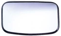 Value Collection - 8" Long to 4" Wide Automotive Clamp-On Convex Mirror - Stainless Steel - Exact Tooling