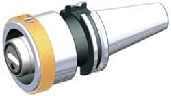 Kennametal - DV50 Outside Taper, HSK63 Inside Taper, DV to HSK Taper Adapter - 75mm Projection, 70mm Nose Diam, Through Coolant - Exact Tooling