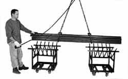 Bayhead Products - 2,200 Lb Capacity Steel Bar & Pipe Truck - 22-3/8" OAW - Exact Tooling