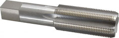 Interstate - 1-3/8 - 12 UNF 3B 6 Flute Bright Finish High Speed Steel Straight Flute Standard Hand Tap - Bottoming, Right Hand Thread, 6-1/16" OAL, 1-1/2" Thread Length, H4 Limit, Oversize - Exact Tooling