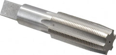Interstate - 1-3/8 - 12 UNF 3B 6 Flute Bright Finish High Speed Steel Straight Flute Standard Hand Tap - Taper, Right Hand Thread, 6-1/16" OAL, 3" Thread Length, H4 Limit, Oversize - Exact Tooling