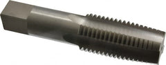 Interstate - 1-1/2 - 6 UNC 3B 4 Flute Bright Finish High Speed Steel Straight Flute Standard Hand Tap - Taper, Right Hand Thread, 6-3/8" OAL, 3" Thread Length, H4 Limit, Oversize - Exact Tooling