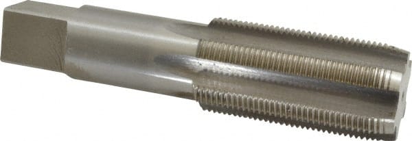 Interstate - 1-1/2 - 12 UNF 3B 6 Flute Bright Finish High Speed Steel Straight Flute Standard Hand Tap - Plug, Right Hand Thread, 6-3/8" OAL, 3" Thread Length, H4 Limit, Oversize - Exact Tooling