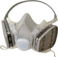3M - Size S, Thermoplastic Elastomer, Half Mask Facepiece Respirator Assembly - Protection from Organic Vapor, 4 Point Suspension - Exact Tooling