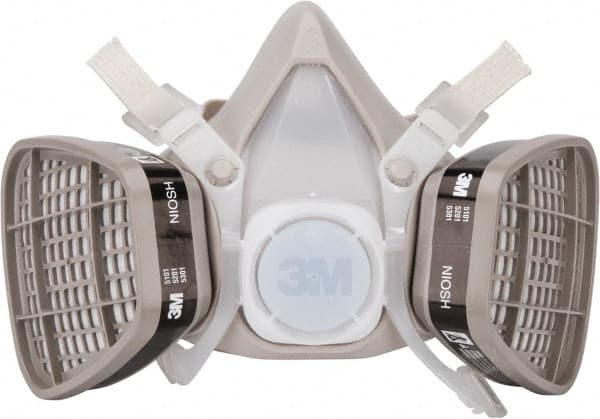 3M - Size S, P95 NIOSH Filter Rating, Thermoplastic Elastomer, Half Mask Facepiece Respirator Assembly - Exact Tooling