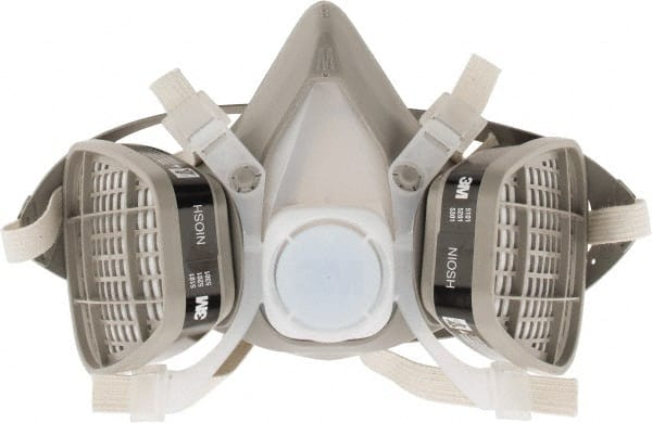 3M - Size M, P95 NIOSH Filter Rating, Thermoplastic Elastomer, Half Mask Facepiece Respirator Assembly - Exact Tooling