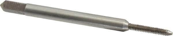 Interstate - #2-56 UNC, 2 Flute, Bright Finish, High Speed Steel Spiral Point Tap - Bottoming Chamfer, Right Hand Thread, 1-3/4" OAL, 7/16" Thread Length, 2B Class of Fit - Exact Tooling