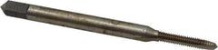 Interstate - #3-56 UNF, 2 Flute, Bright Finish, High Speed Steel Spiral Point Tap - Plug Chamfer, Right Hand Thread, 1-13/16" OAL, 1/2" Thread Length, 3B Class of Fit - Exact Tooling