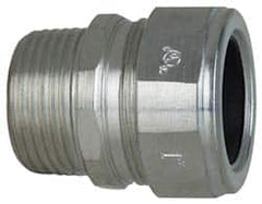 Cooper Crouse-Hinds - 0.95 to 1.05" Cable Capacity, Liquidtight, Straight Strain Relief Cord Grip - 1 NPT Thread, 1-7/8" Long, Steel - Exact Tooling