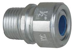 Cooper Crouse-Hinds - 0.35 to 0.45" Cable Capacity, Liquidtight, Straight Strain Relief Cord Grip - 1/2 NPT Thread, 1-5/16" Long, Steel - Exact Tooling