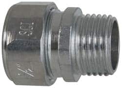 Cooper Crouse-Hinds - 0.55 to 0.65" Cable Capacity, Liquidtight, Straight Strain Relief Cord Grip - 1/2 NPT Thread, 1-5/16" Long, Steel - Exact Tooling