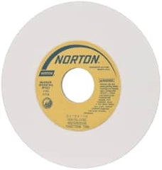 Norton - 6" Diam x 1-1/4" Hole x 1/8" Thick, L Hardness, 150 Grit Surface Grinding Wheel - Aluminum Oxide, Type 1, Very Fine Grade, 4,140 Max RPM, Vitrified Bond, No Recess - Exact Tooling