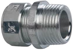 Cooper Crouse-Hinds - 0.15 to 1/4" Cable Capacity, Liquidtight, Straight Strain Relief Cord Grip - 3/4 NPT Thread, 1-5/16" Long, Steel - Exact Tooling