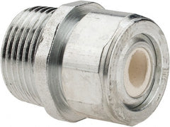 Cooper Crouse-Hinds - 1/4 to 0.35" Cable Capacity, Liquidtight, Straight Strain Relief Cord Grip - 3/4 NPT Thread, 1-5/16" Long, Steel - Exact Tooling