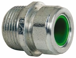 Cooper Crouse-Hinds - 0.45 to 0.56" Cable Capacity, Liquidtight, Straight Strain Relief Cord Grip - 3/4 NPT Thread, 1-5/16" Long, Steel - Exact Tooling