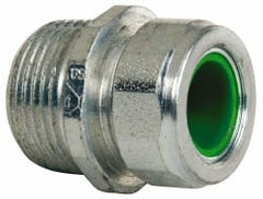 Cooper Crouse-Hinds - 0.45 to 0.56" Cable Capacity, Liquidtight, Straight Strain Relief Cord Grip - 3/4 NPT Thread, 1-5/16" Long, Steel - Exact Tooling